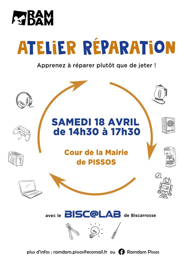 Atelier réparation Cour de la mairie de Pissos Pissos