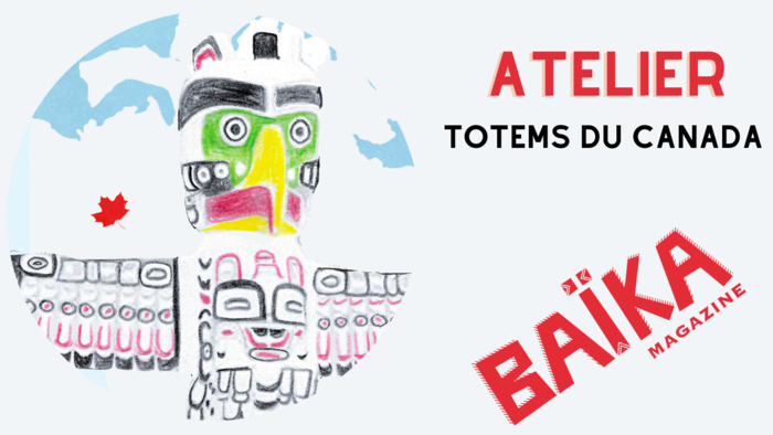 Atelier Totems du Canada avec Baïka Magazine, Médiathèque de Saint-Louis-de-Montferrand, Saint-Louis-de-Montferrand