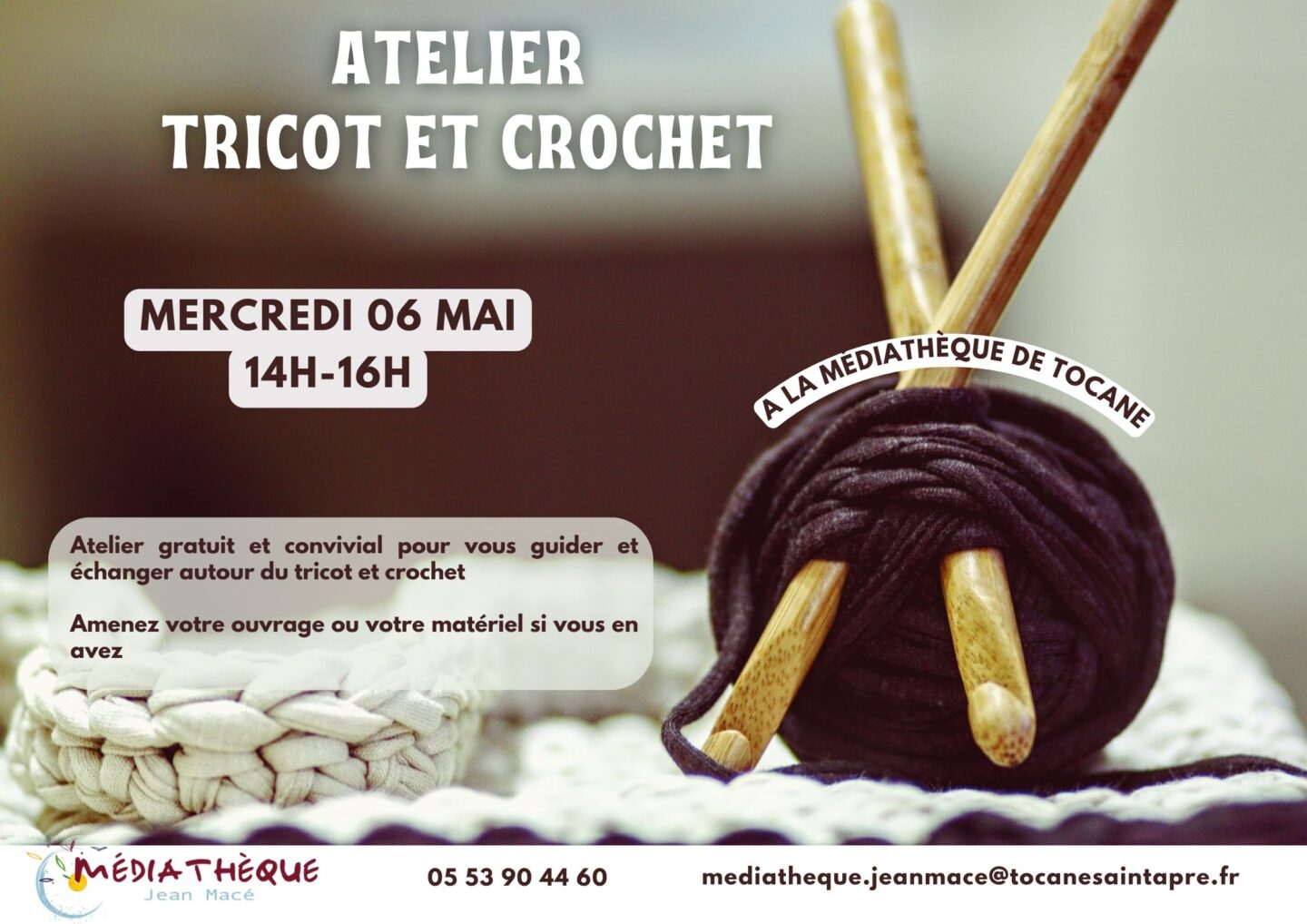 Atelier tricot  Tocane-Saint-Apre