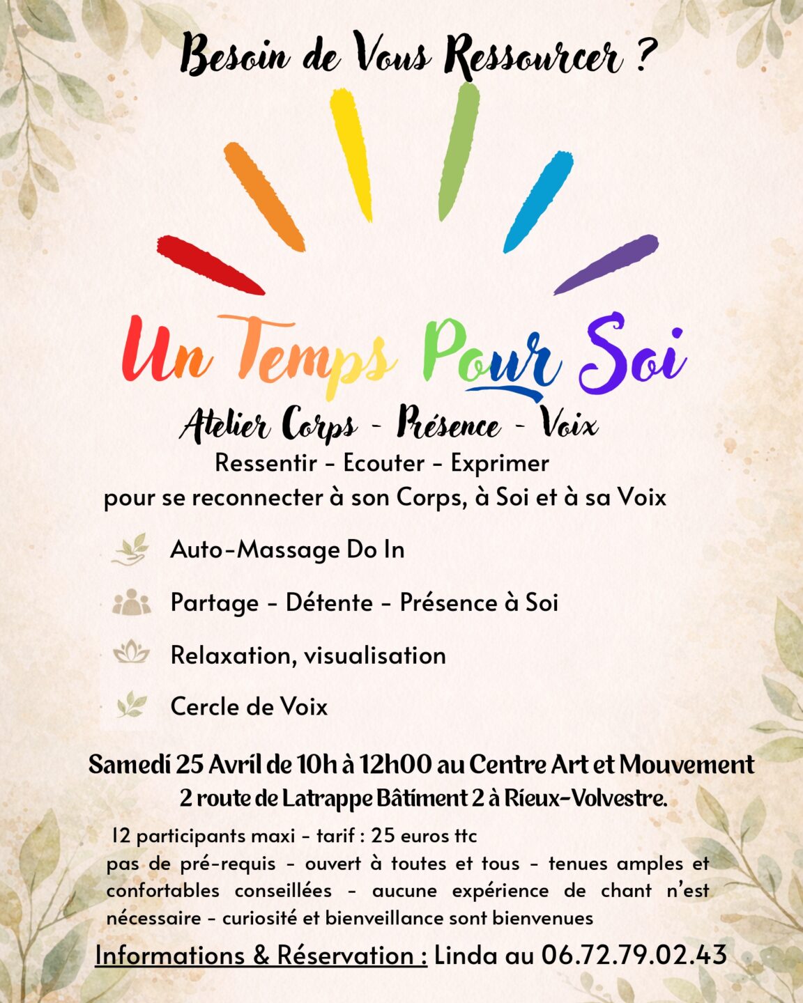 ATELIER UN TEMPS POUR SOI BÂTIMENT 2 Rieux-Volvestre