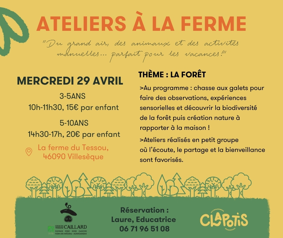 Ateliers à la ferme 1300 Route de la Gentillade Villesèque 2026-04-29