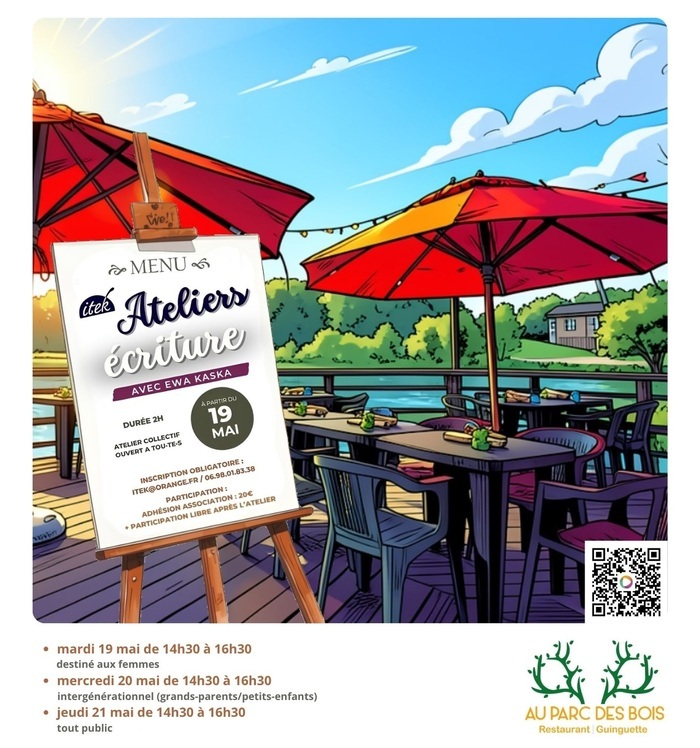 Ateliers d&rsquo;écriture « Prenons la parole ! écrire et partager un récit de vie sur son quartier » Guinguette du Parc des Bois, Parc des Gayeulles Rennes