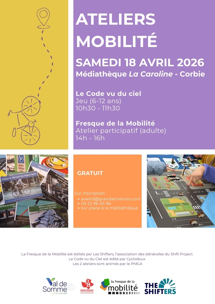 Ateliers Mobilité, Médiathèque La Caroline, Corbie