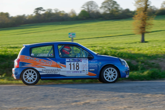 François DIEULANGARD termine 7e du régional sur la Renault Clio Ragnotti numéro 118 dans le groupe F RC4 et 1er en classe N3 avec le copilote Anthony DRAPEAU