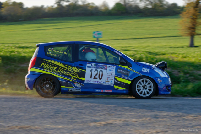 Matthieu BAZIN termine 4e du régional sur la Citroën C2 VTS numéro 120 dans le groupe F RC4 et 1er en classe A6 avec la copilote Magali VEUGEOIS