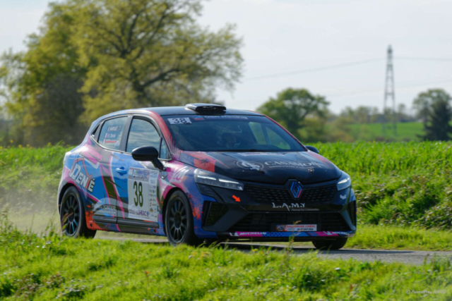 Hugo DENIÉ termine 14e du rallye national sur la Renault Clio 5 RS Line numéro 38, dans le groupe FRC5 et 1er en classe Rally5 avec le copilote Evann GUILLE