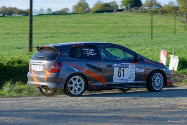 Benoît TAVIAUX termine 24e du rallye national sur la Honda Civic Type R numéro 61, dans le groupe FRC4 et 1er en classe N3 avec le copilote Jonathan MOINARD