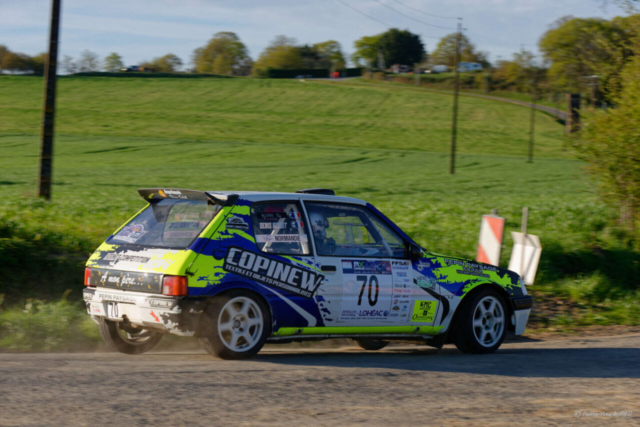 Benoît DENIS termine 25e du rallye national sur la Peugeot 205 Rallye numéro 70, dans le groupe FRC5 et 1er en classe F212 avec le copilote Théo AUVRAY