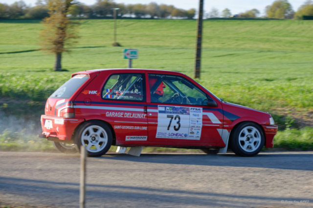Enzo DELAUNAY termine 39e du rallye national sur la Peugeot 106 XSI numéro 73, dans le groupe FRC5 et 1er en classe A5 avec le copilote Marin DELAUNAY