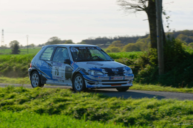 Hervé LANGLOIS termine 30e du rallye national sur la Peugeot 106 S16 numéro 76, dans le groupe FRC5 et 1er en classe N2 avec le copilote David BOUTEAU