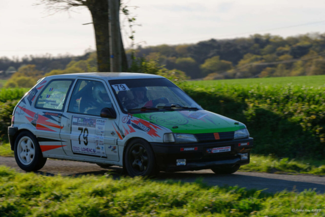 Audrick CLOUET termine 52e du rallye national sur la Peugeot 106 XSI numéro 79, dans le groupe FRC5 et 1er en classe N1 avec le copilote Kévin BRÉARD