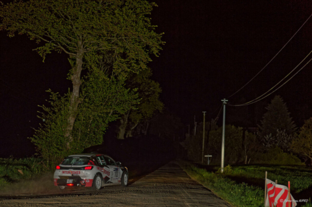Vincent ROUSSEAU 3e du rallye régional sur la Peugeot 208 GT Line numéro 103 dans le groupe F RC4 en classe Rally4