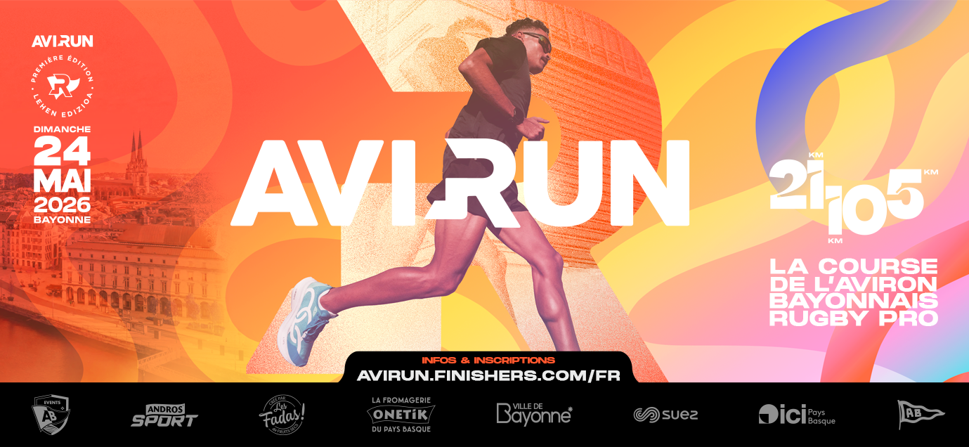 Avirun 2026: la course de l'Aviron Bayonnais rugby pro 25 Avenue Paul Pras Bayonne 2026-05-24