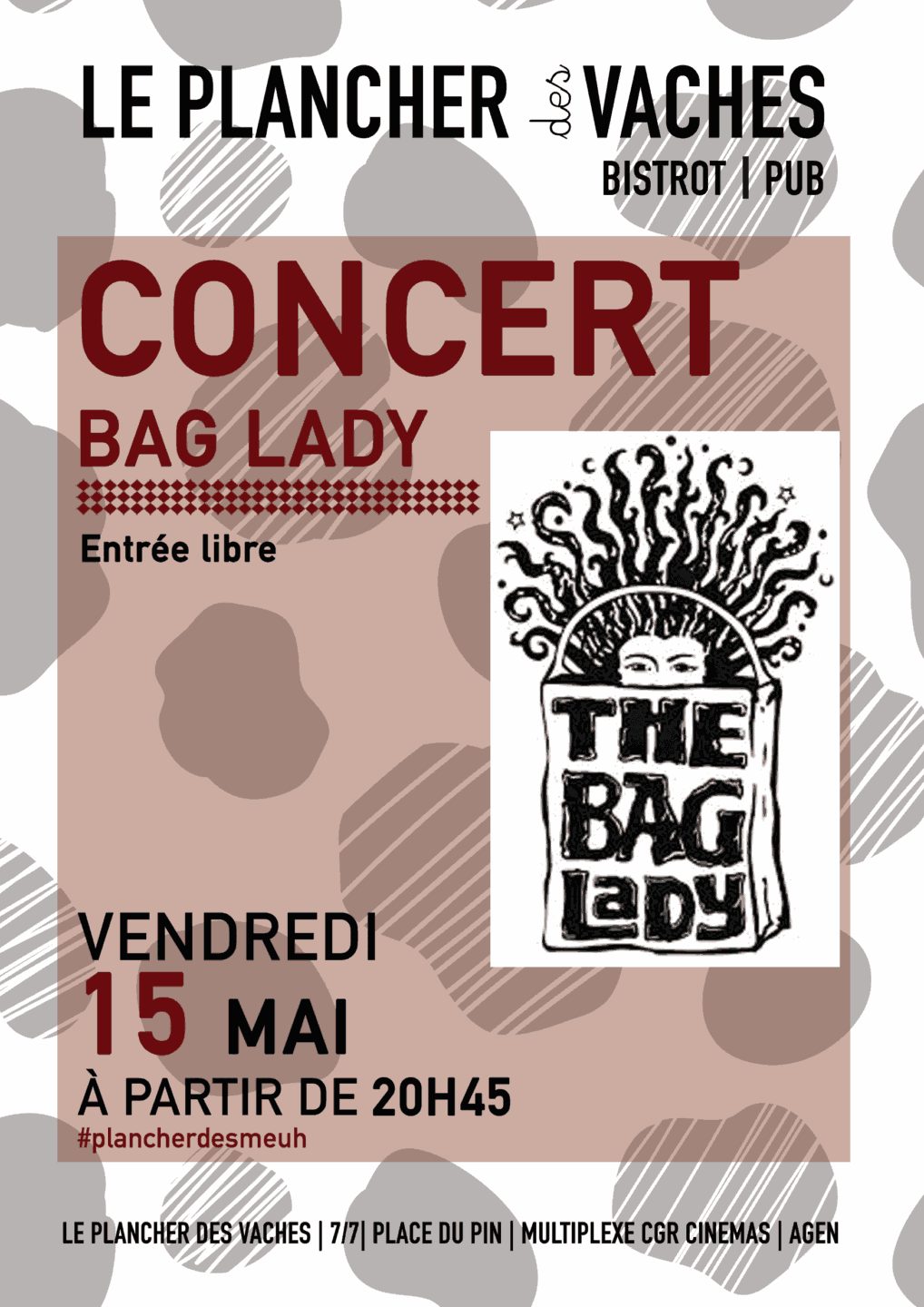 Bag Lady Place du Pin Multiplexe CGR CINEMAS Agen