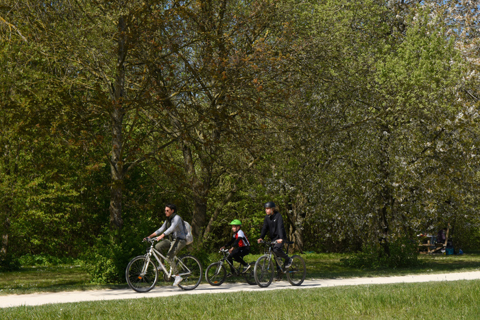Balade à vélo, Parc départemental de la Haute-île, Neuilly-sur-Marne