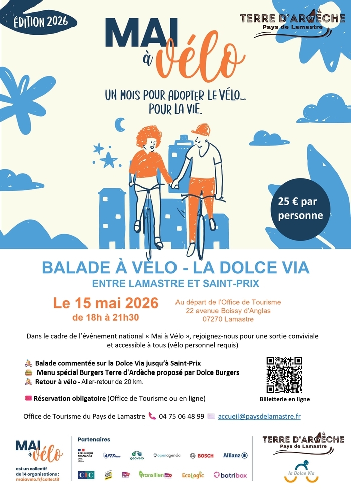 Balade à vélo sur la Dolce Via en Terre d&rsquo;Ardèche, Office de Tourisme du Pays de Lamastre, Lamastre