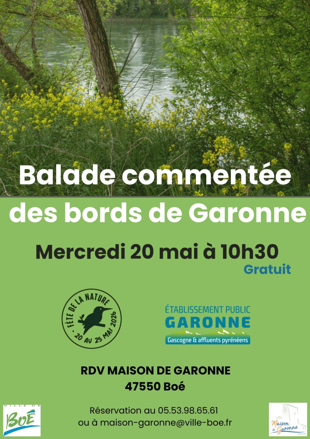 Balade commentée des bords de Garonne Maison de Garonne, Rue de Lacassagne Boé