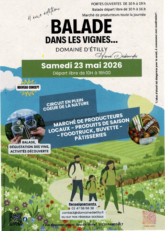 Balade dans les vignes au Domaine d&rsquo;Etilly  Panzoult