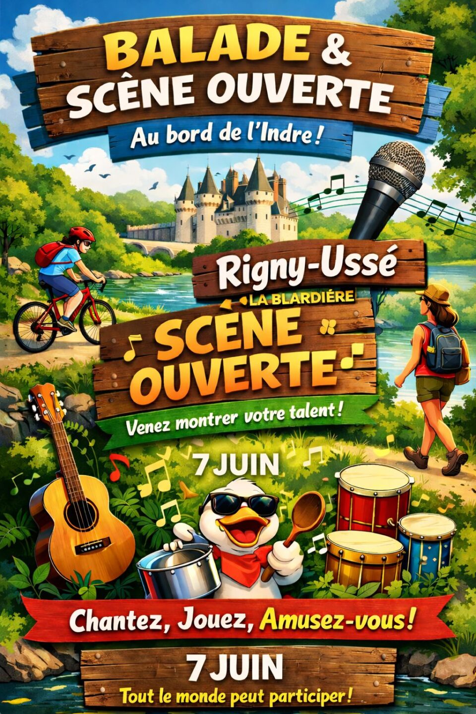 Balade et scène ouverte au bord de l'Indre Rigny-Ussé 2026-06-07