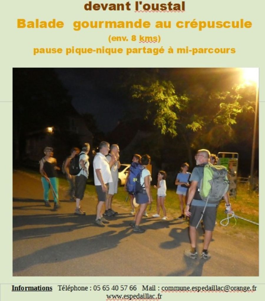 Balade gourmande au crépuscule  Espédaillac