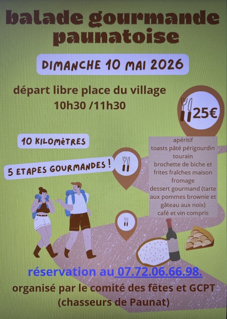 Balade gourmande paunatoire  Paunat