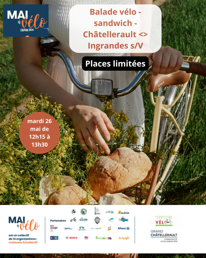 Balade Vélo-Sandwich Châtellerault <> Ingrandes Centre technique municipal Châtellerault
