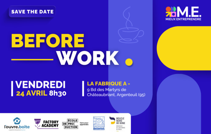 BEFORE WORK – ven. 24 avril à 8h30 – Argenteuil, 9 boulevard des martyrs de Châteaubriant, Argenteuil, Argenteuil