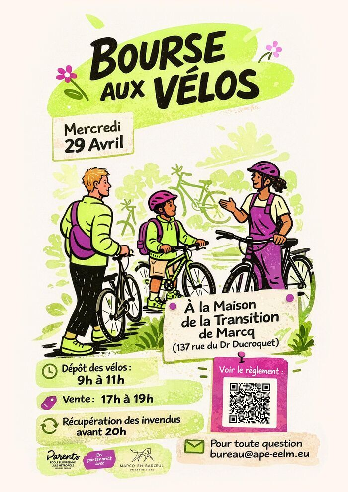 Bourse aux vélos, Maison de la Transition Ecologique, Marcq-en-Barœul