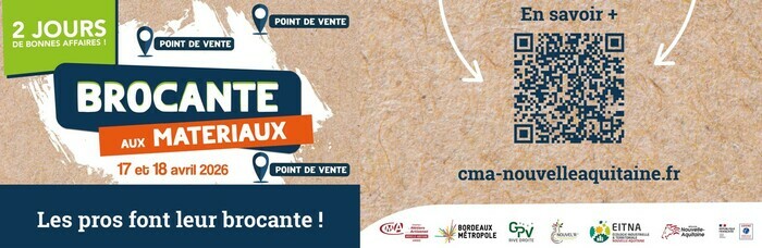 Brocante aux matériaux sur la rive droite : une brocante anti-gaspi dans le domaine du bâtiment, Bordeaux Métropole, Bordeaux