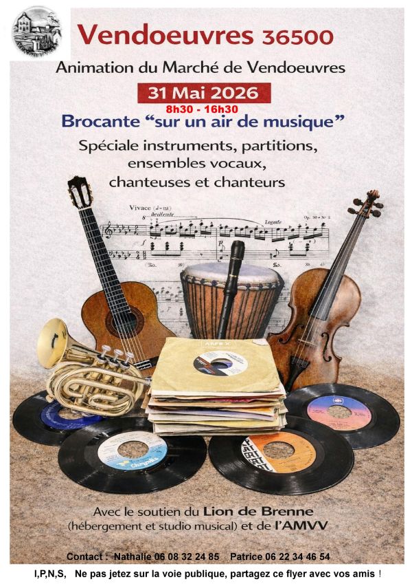 Brocante sur un air de musique  Vendœuvres