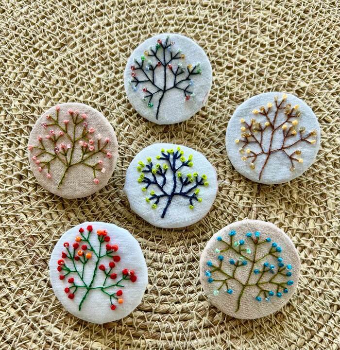 Broderie : création de broches, Le 20 mille, Nantes