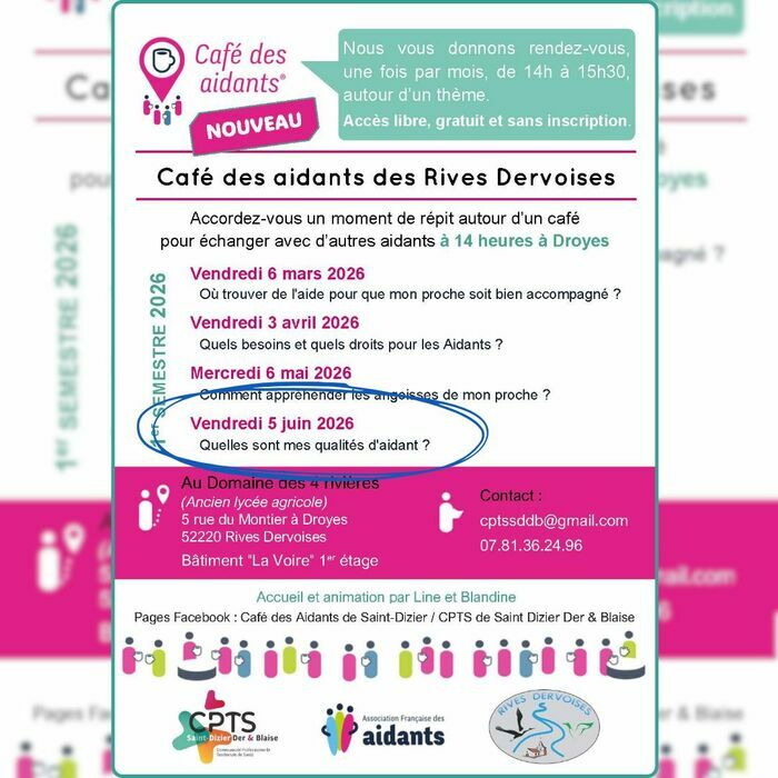 Café des Aidants© – Rives Dervoises (Droyes) : Quelles sont mes qualités d’aidant ?, 5 rue du Montier, 52220 Rives Dervoises (Droyes), Rives Dervoises