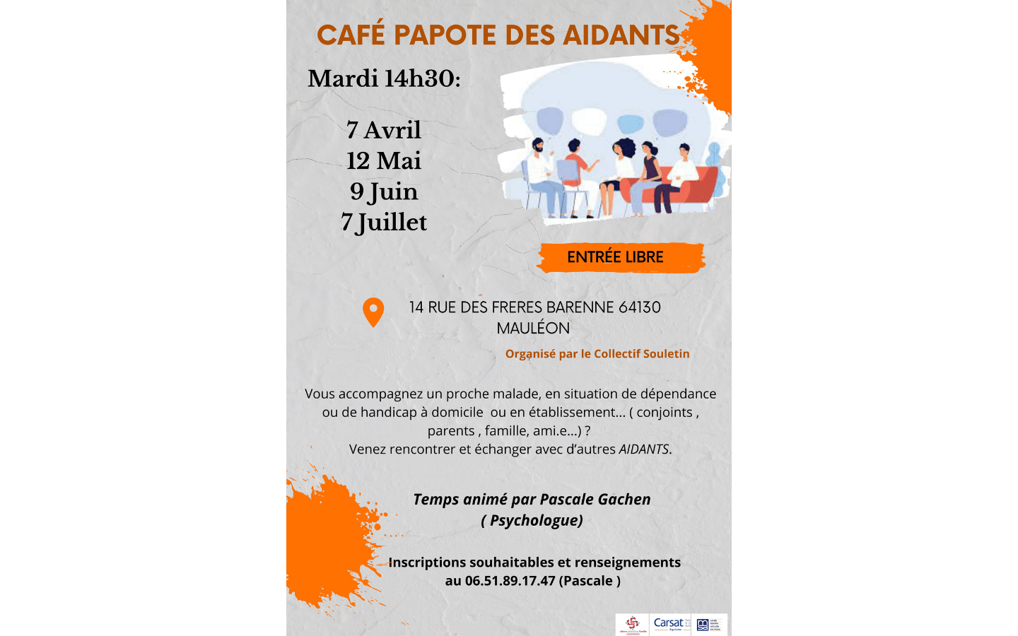 Café papote des aidants 14 rue des frères Barenne Mauléon-Licharre 2026-06-09