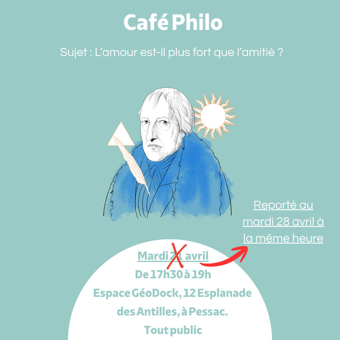 Café Philo, Espace GéoDock, Pessac