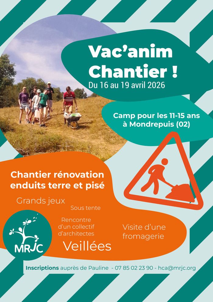 Camp chantier pour les 11-15 ans, Mondrepuis, Mondrepuis