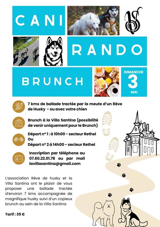 Cani-rando brunch La Villa Santina Rethel