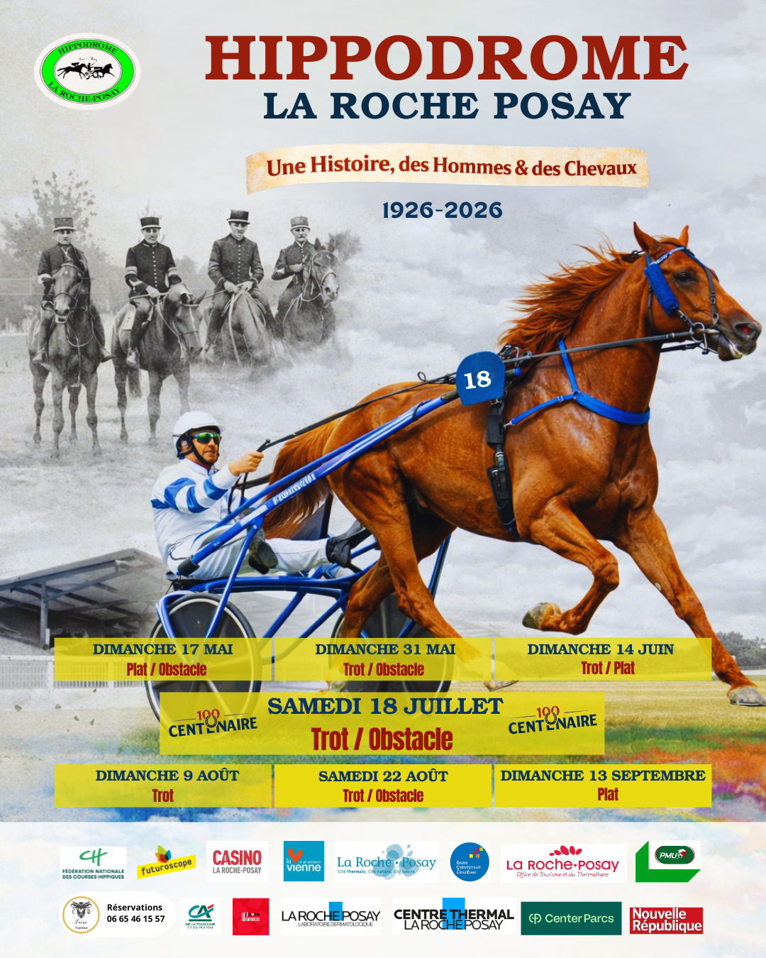Centenaire de la Société des Courses Grande fete sur l'hippodrome nombreuses animations Lieu-dit La Gatinière La Roche-Posay 2026-07-18
