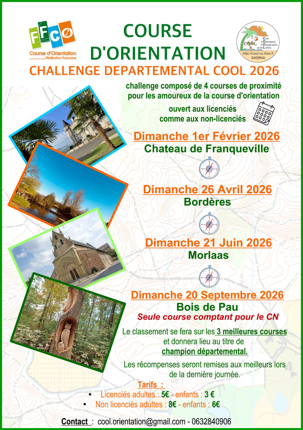 Challenge départemental de course d&rsquo;orientation 2ème course Rue des Artigottes Bordères