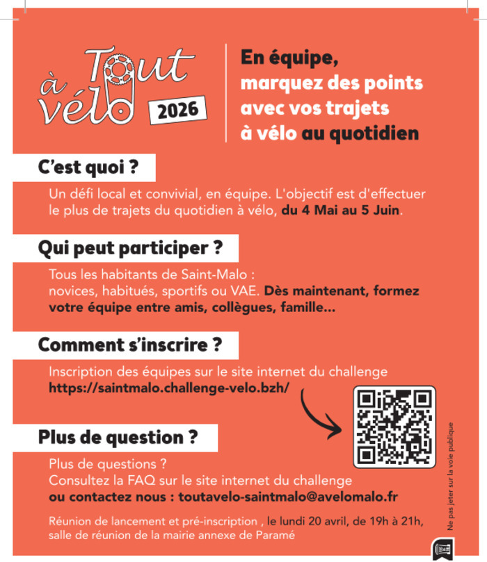 Challenge Tout à Vélo Saint-Malo 2026, Saint-Malo, Saint-Malo