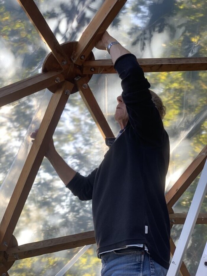 Chantier participatif – création d&rsquo;une fenêtre du dôme, KAL – Konk Ar Lab, Concarneau