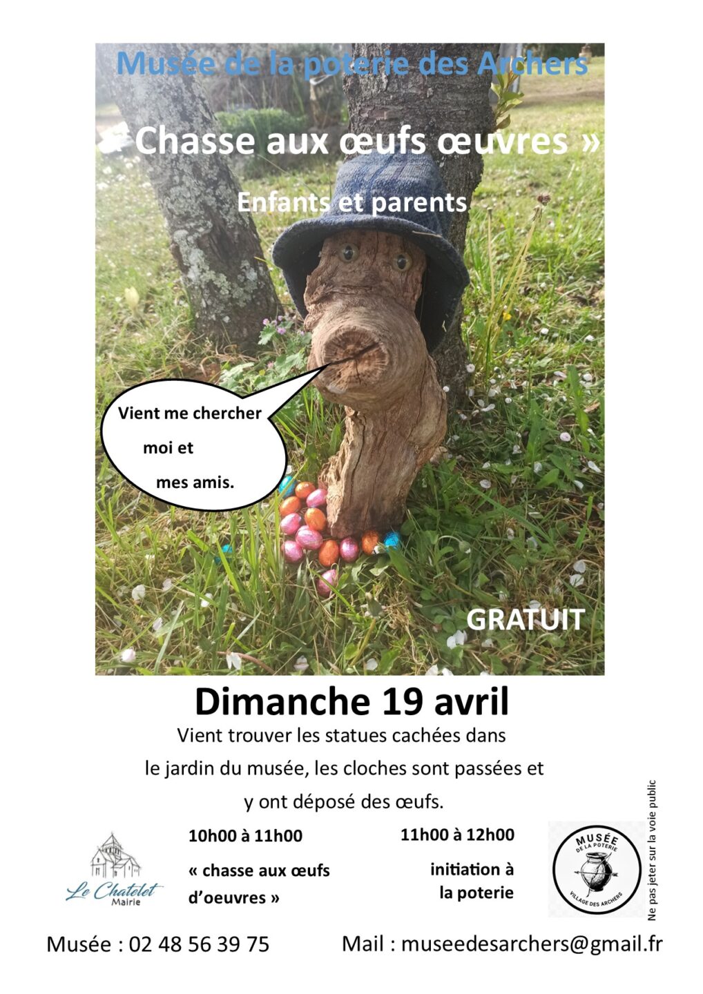 Chasse aux oeufs oeuvres  Le Châtelet