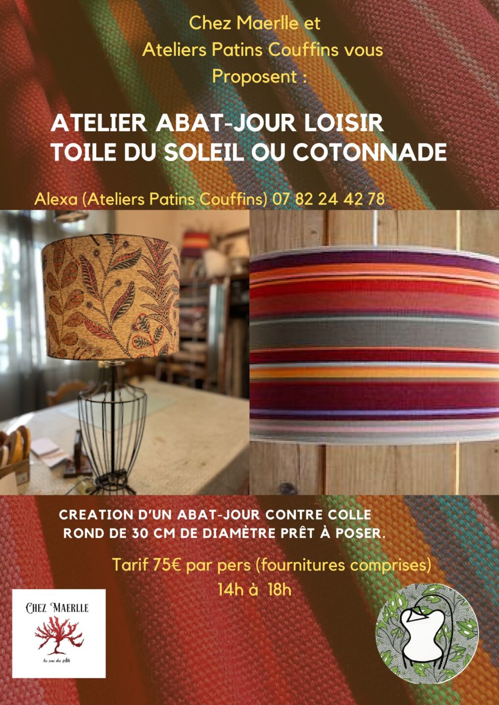 CHEZ MAËRLLE ATELIER ABAT-JOUR LOISIR TOILES DU SOLEIL OU COTONNADE 26 place de la République Saint-Cyprien 2026-11-01