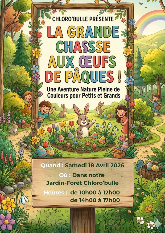 Chloro&rsquo;Bulle présente « La grande chasse aux oeufs de pâques ! », Terrain Chloro&rsquo;Bulle Fontaine Notre Dame, Fontaine-Notre-Dame
