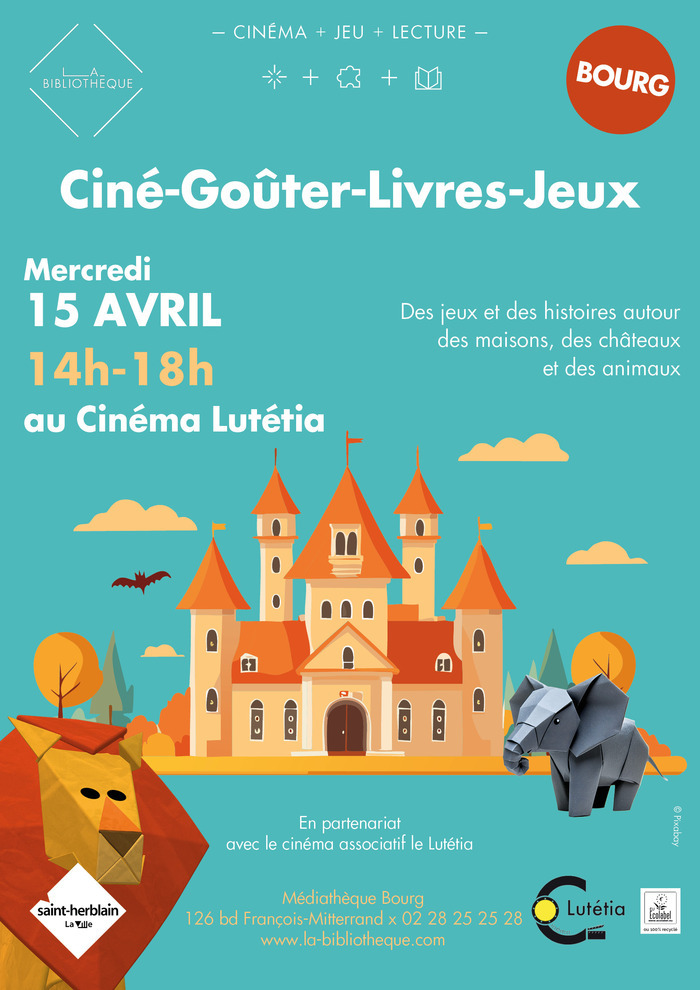 Ciné-Goûter-Livres-Jeux, Cinéma Lutétia, Saint-Herblain