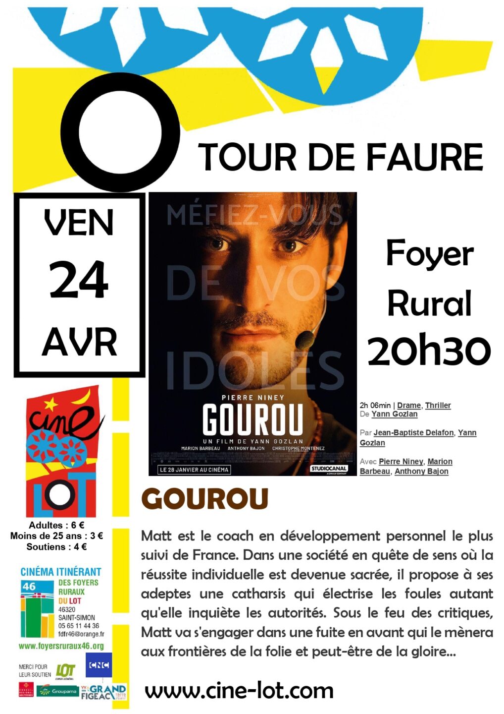 Ciné-Lot Gourou Le Bourg Tour-de-Faure 2026-04-24