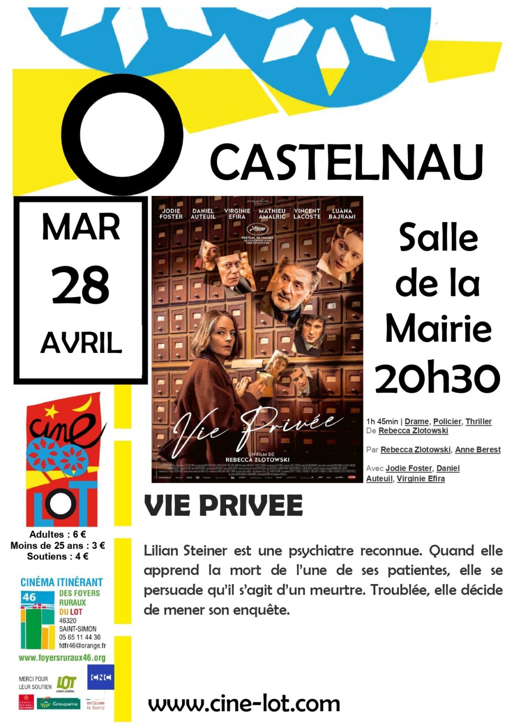 Ciné-Lot Vie privée Place Gambetta Castelnau Montratier-Sainte Alauzie
