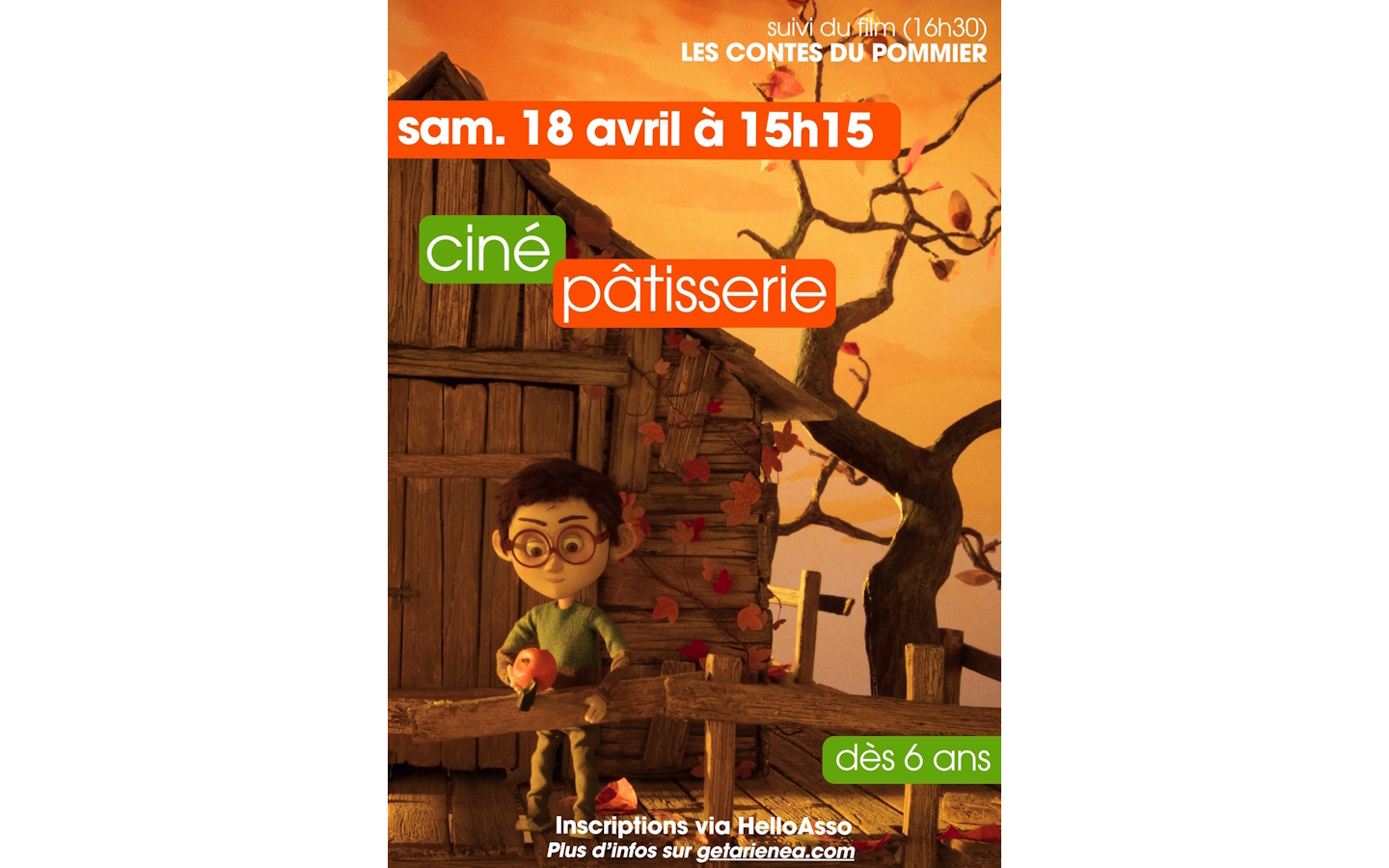 Ciné-pâtisserie Les contes du pommier Cinéma Getari Enea Guéthary