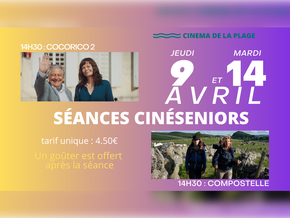 Ciné Seniors Cocorico 2 ou Compostelle Cinéma de la Plage Hauteville-sur-Mer