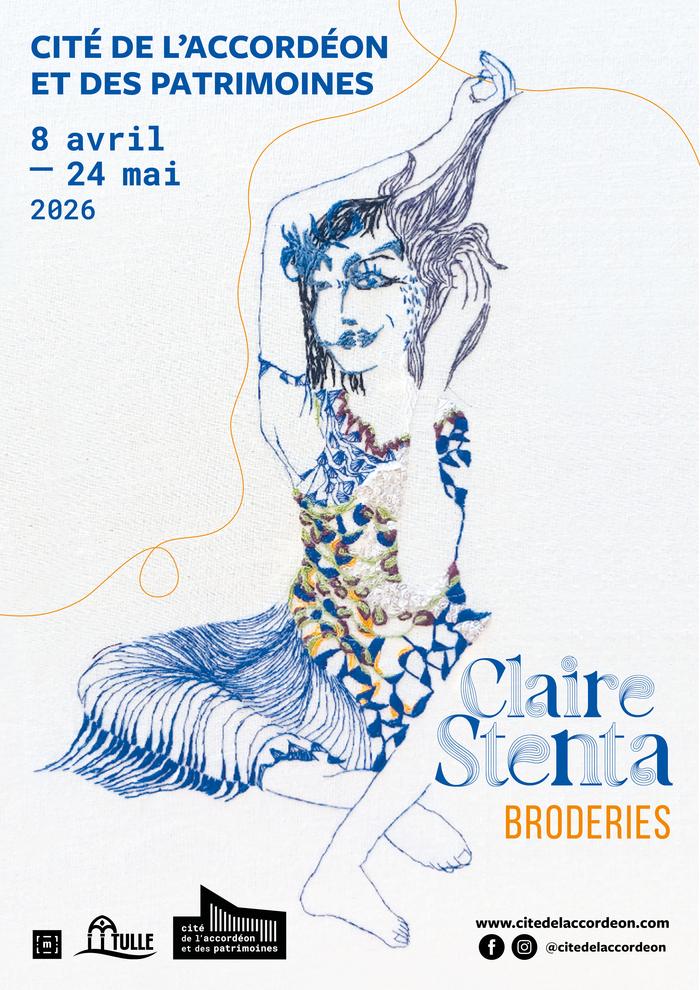 Claire Stenta - Broderies Cité de l'accordéon et des patrimoines Tulle