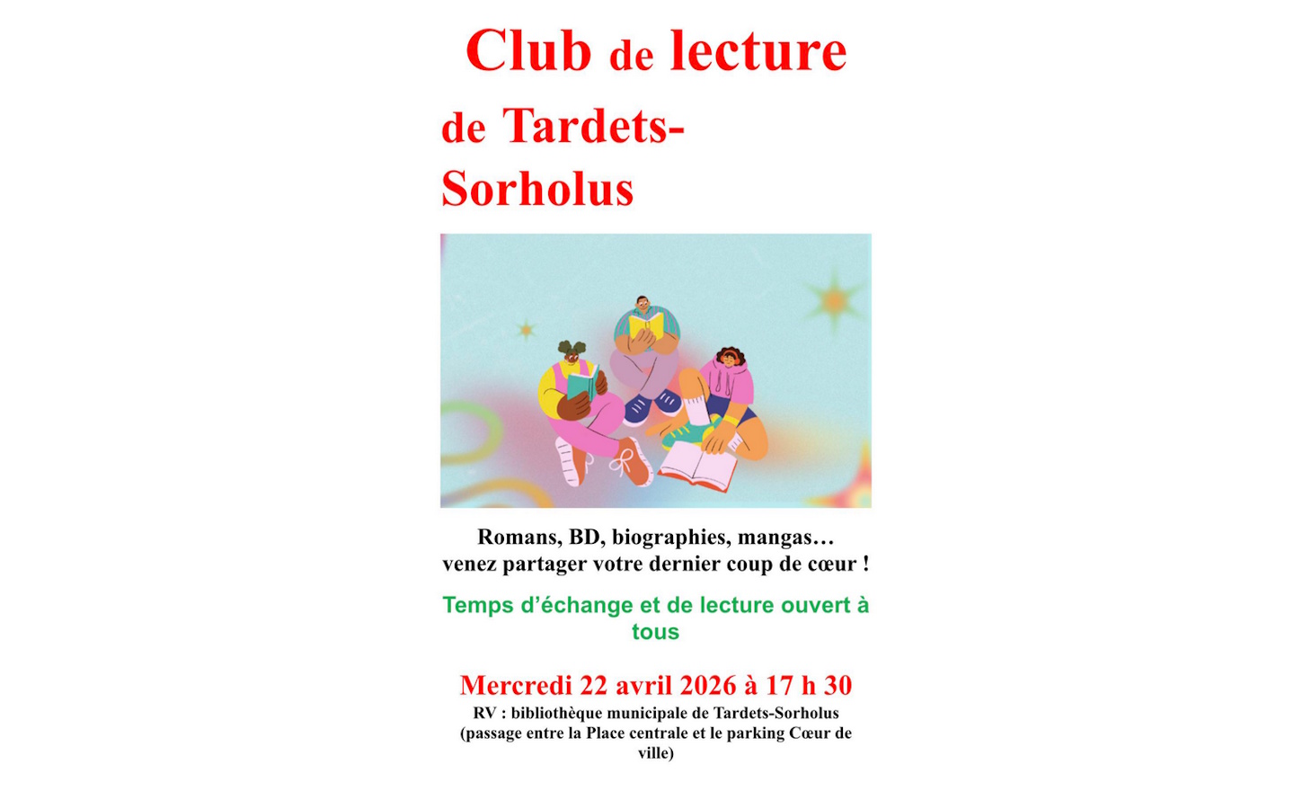 Club de lecture  Tardets-Sorholus